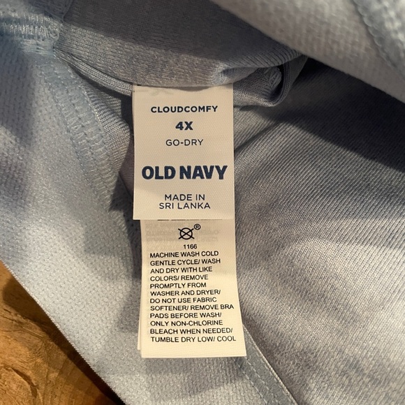 NWOT Old Navy Cloud Comfy High Neck Light Blue Bra Athleisure Sport 4X - Picture 8 of 9